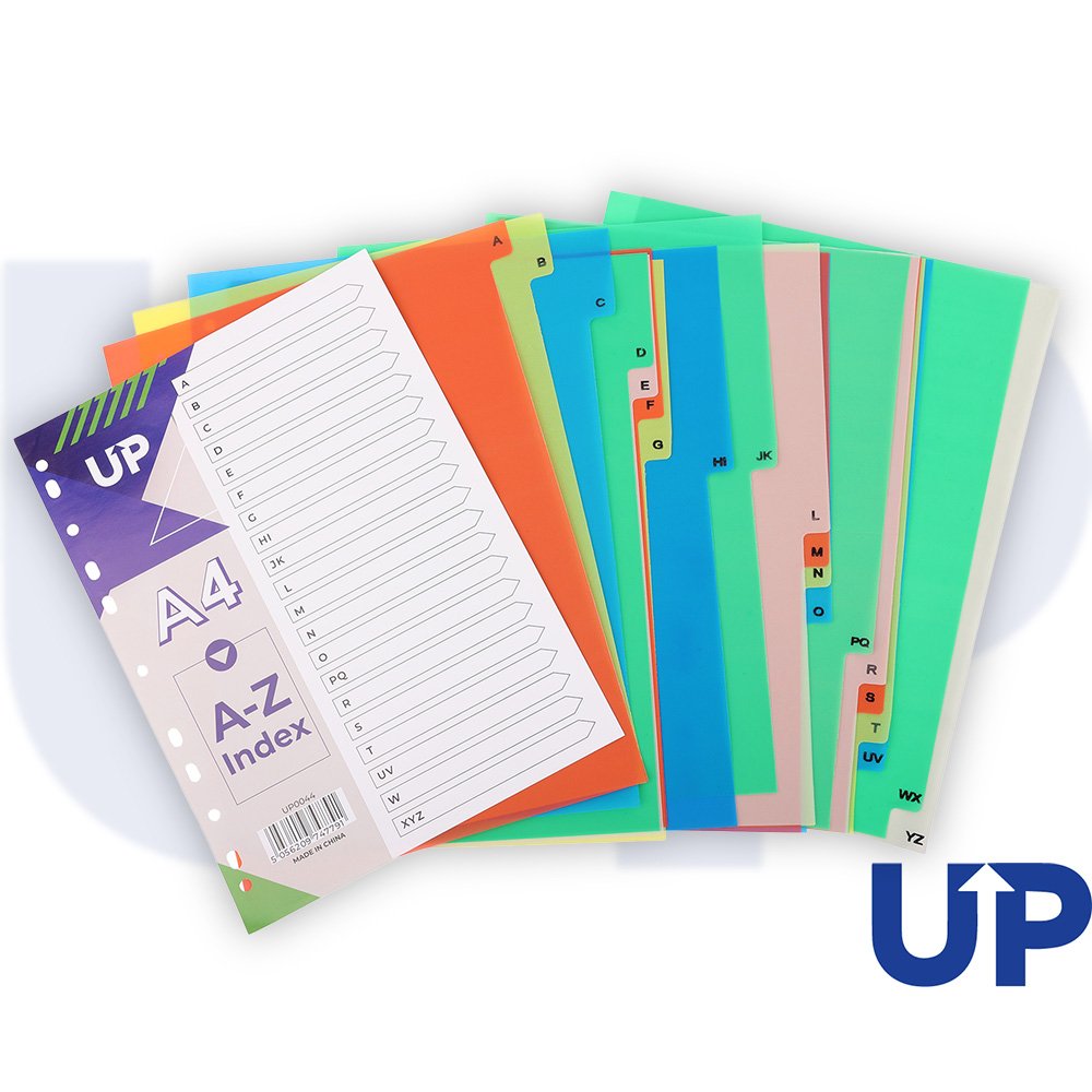 UP Index Polypropylene A4 A-Z White