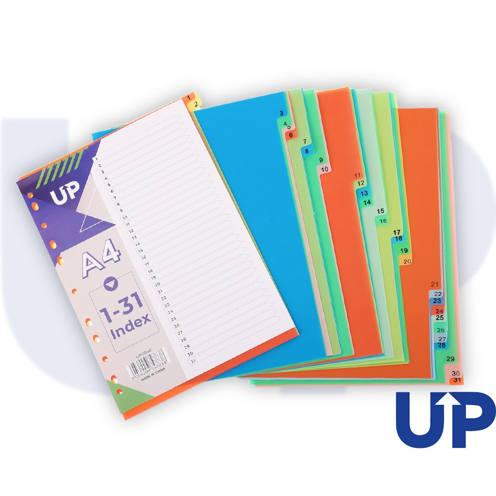 UP Index Polypropylene A4 1-31 White
